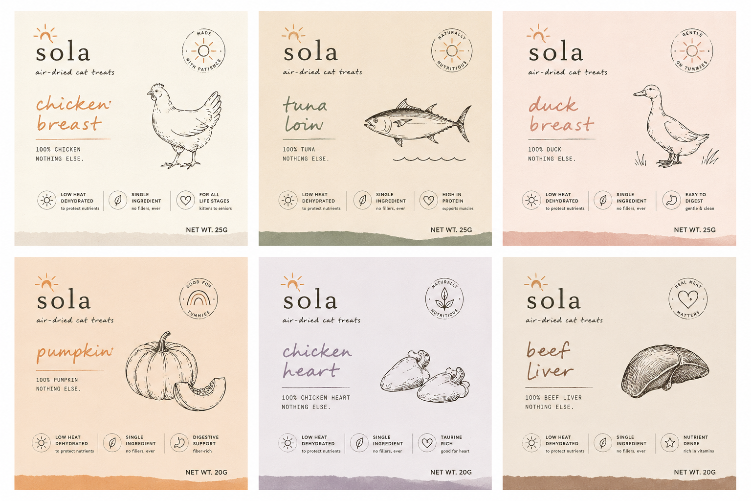 Sola Pumpkin cat treat — 20g, 100% pumpkin